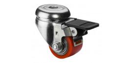 Nízkoprofilové koliesko 35x25 mm otočná kladka s brzdou centrálny otvor