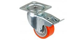 Nízkoprofilové koliesko 50x25 mm otočná kladka s brzdou