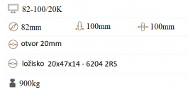 Polyamidové Koliesko 82x100 mm na paletový vozík