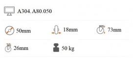 Prístrojové koliesko 50x18 otočná kladka A304.A80.050