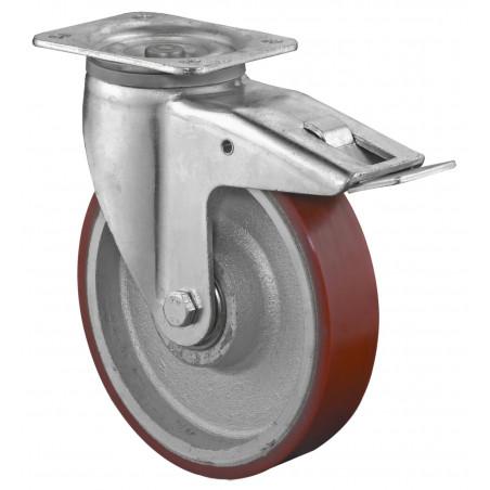 Ťažkotonážne koliesko polyuretánové 150x50 mm otočná kladka s brzdou