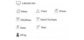 Koliesko transportné 80x32 mm otočná kladka L400.B43.081