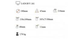 Transportné koliesko 180x45 mm otočná kladka s brzdou L420.B55.181