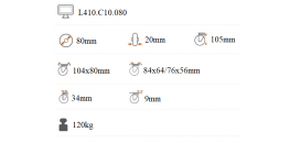 Nízkoprofilové koliesko 80x20 mm pevná kladka L410.C10.080