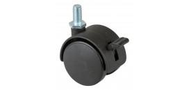 Koliesko nábytkové 50mm čierne so závitom M8