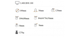 Transportné polyuretánové koliesko 100x30 mm otočná kladka L400.B90.100