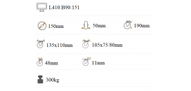 Transportné polyuretánové koliesko 150x50 mm pevná kladka L410.B90.151