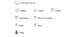 Koliesko transportné 100x32 mm pevná kladka L410.B44.101.03
