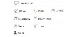 Koliesko transportné 200x50 mm otočná kladka L400.B10.200