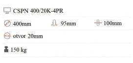 Nafukovacie koliesko 400x95 mm CSPN 400/20K-4