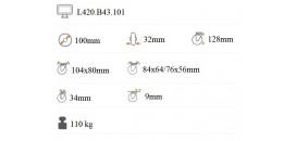 Transportné koliesko 100x32 mm otočná kladka s brzdou L420.B43.101