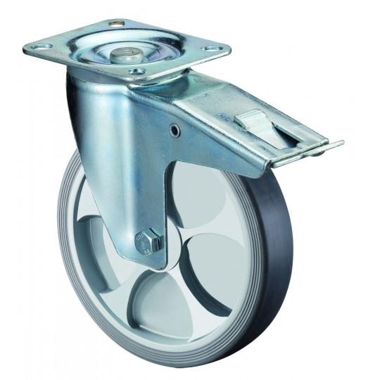 Transportné koliesko 100x32 mm otočná kladka s brzdou