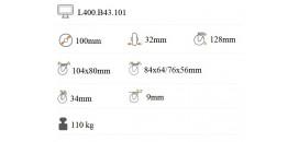 Transportné koliesko 100x32 mm otočná kladka L400.B43.101