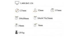 Transportné koliesko 125x32 mm otočná kladka L400.B43.126