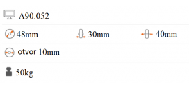 Koliesko plastové 48x30 mm A90.052