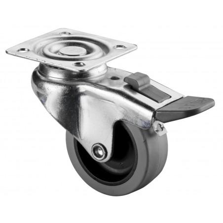 Koliesko prístrojové 50x17mm otočná kladka s brzdou