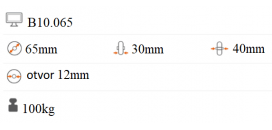 Plastové koliesko 65x30 mm B10.065