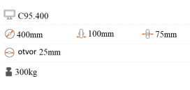 Nafukovacie koliesko 400x100 mm C95.400