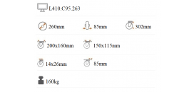 Nafukovacie koliesko 260x85 pevná kladka L410.C95.263