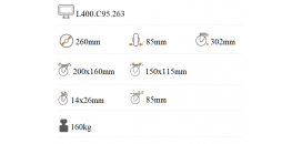 Nafukovacie koliesko 260x85 otočná kladka L400.C95.263