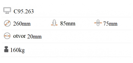 Nafukovacie koliesko 260x85 mm C95.263