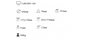Transportné koliesko šedé 160x50 mm otočná kladka L400.B83.160