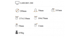 Ťažkotonážne koliesko 200x50 mm otočná kladka L600.B83.200