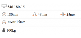 Oceľové koliesko 180x48 mm 546 180-15