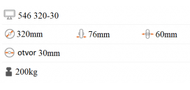 Oceľové koliesko 300x55 mm 546 300-30