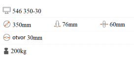 Oceľové koliesko 350x76 mm 546 350-30