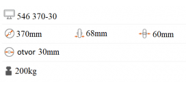 Oceľové koliesko 370x68 mm 546 370-30