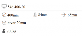 Oceľové koliesko 400x84 mm 546 400-20