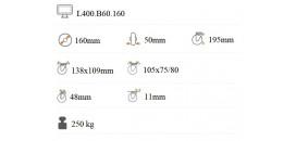 Transportné koliesko 160x50 mm otočná kladka L400.B60.160