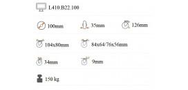 Teplovzdorné koliesko 100x35 mm pevná kladka L410.B22.100