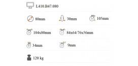 Transportné koliesko 80x30 mm pevná kladka L410.B47.080