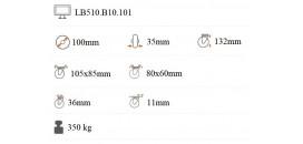 Transportné koliesko 100x35 mm pevná kladka LB510.B10.101