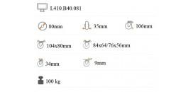 Transportné koliesko 80x35 mm pevná kladka L410.B40.081