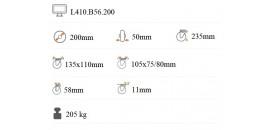 Transportné koliesko 200x50 mm pevná kladka L410.B56.200