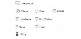 Transportné koliesko 200x50 mm otočná kladka L400.b56.200