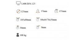 Transportné koliesko 125x37 mm otočná kladka L400.b56.125