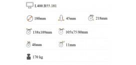 Transportné koliesko 180x45 mm otočná kladka L400.b55.181