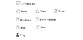 Transportné koliesko 80x26 mm pevná kladka L410.b56.080