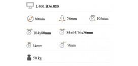 Transportné koliesko 80x26 mm otočná kladka L400.b56.080