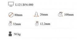 Transportné koliesko 80x26 mm otočná kladka s brzdou L121.b56.080
