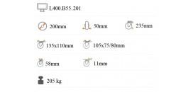 Transportné koliesko 200x50 mm otočná kladka L400.b55.201