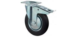 Koliesko transportné 125x37 mm otočná platnička s brzdou