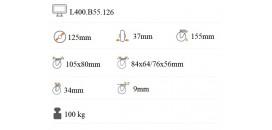 Transportné koliesko 125x37 mm otočná kladka L400.b55.126