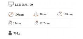 Transportné koliesko 100x30 mm otočná kladka a brzda L121.b55.100