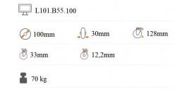 Transportné koliesko 100x30 mm s otočnou kladkou L101.b55.100