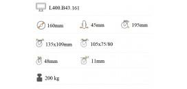 Transportné koliesko 160x45 mm otočná kladka L400.B43.161